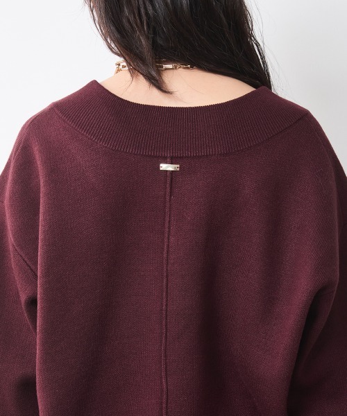 「CHIC STYLE」 長袖ニット M ボルドー レディース_画像2