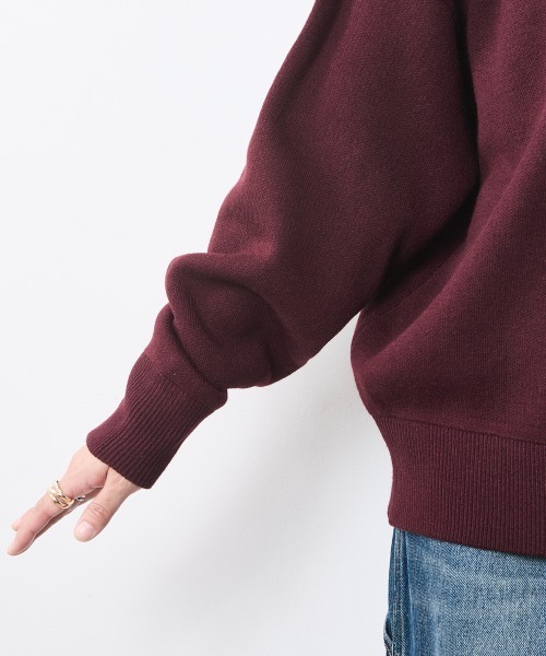 「CHIC STYLE」 長袖ニット M ボルドー レディース_画像8