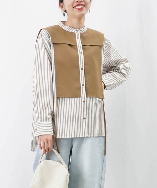 「LUCA/LADY LUCK LUCA」 長袖シャツ FREE チャコールグレー レディース_画像5