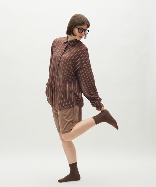airy様　トップス　ストライプ full/fill. ブラウス シャツ airy stripe over shirt / エアリー