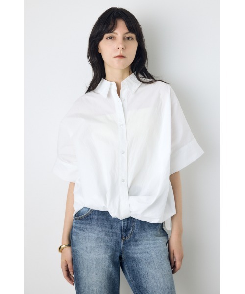 ベイジ　ブラウス4 AZUL BY MOUSSY（アズールバイマウジー） ブラウス シャツ 半袖