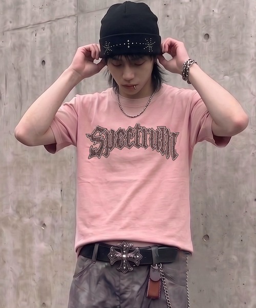 SPINNS（スピンズ） tシャツ “キラッとロゴで差つく” 短丈半袖Tシャツ