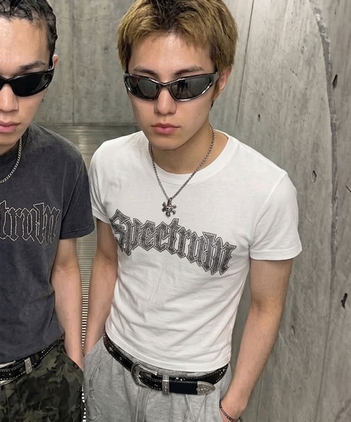 SPINNS（スピンズ） tシャツ “キラッとロゴで差つく” 短丈半袖Tシャツ