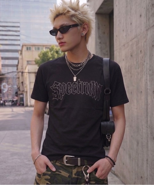 SPINNS（スピンズ） tシャツ “キラッとロゴで差つく” 短丈半袖Tシャツ