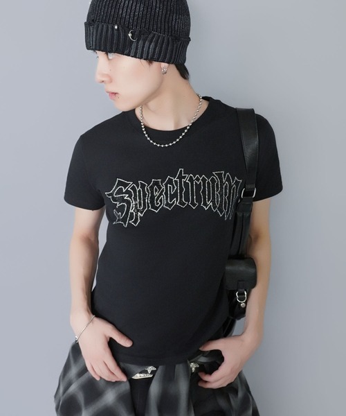 SPINNS（スピンズ） tシャツ “キラッとロゴで差つく” 短丈半袖Tシャツ