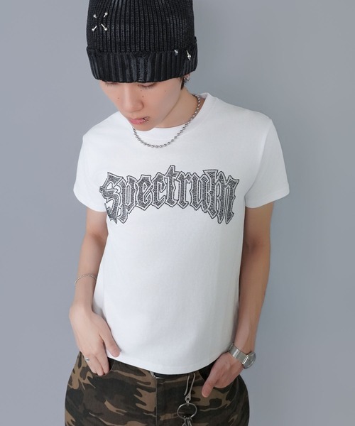 SPINNS（スピンズ） tシャツ “キラッとロゴで差つく” 短丈半袖Tシャツ