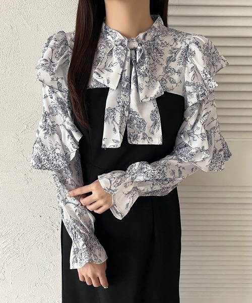 「apres jour」 長袖ワンピース フリー ブルー系その他 レディース_画像3