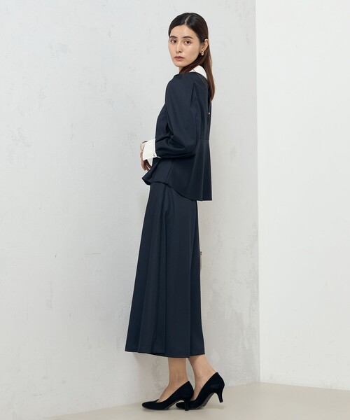 「NOLLEY'S」 ロングスカート 38 ネイビー レディース_画像4