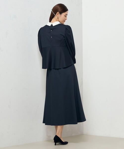 「NOLLEY'S」 ロングスカート 38 ネイビー レディース_画像5