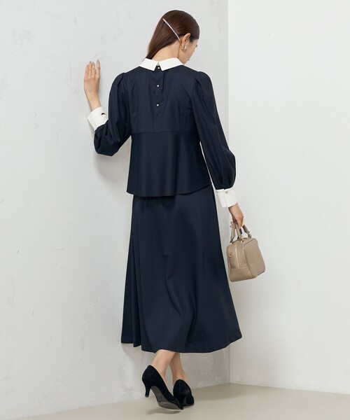 「NOLLEY'S」 ロングスカート 38 ネイビー レディース_画像6