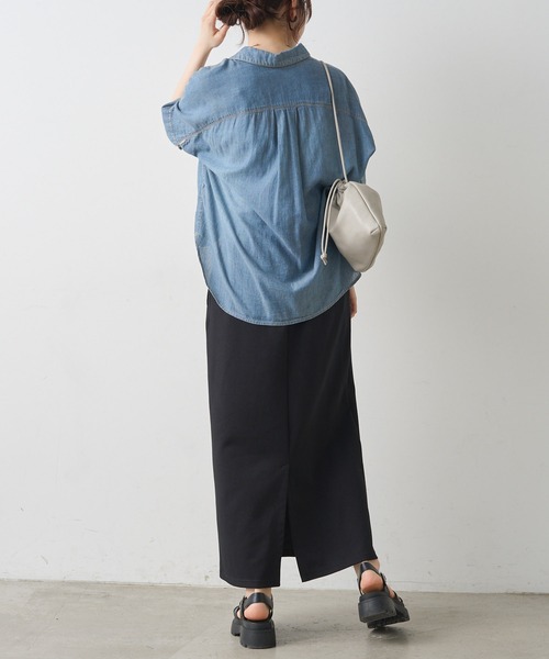 pual ce cin ロング スカート 夏 接触冷感カットナロースカート