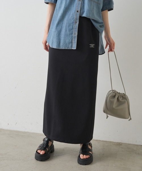 pual ce cin ロング スカート 夏 接触冷感カットナロースカート