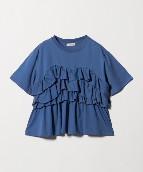tシャツ 半袖 「WEB限定」「at ease」フロント フリル ショートスリーブ カットソー レディース | green label relaxing | 20