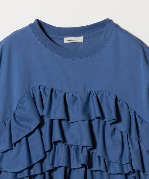 tシャツ 半袖 「WEB限定」「at ease」フロント フリル ショートスリーブ カットソー レディース | green label relaxing | 18