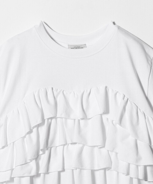 tシャツ 半袖 「WEB限定」「at ease」フロント フリル ショートスリーブ カットソー レディース | green label relaxing | 14