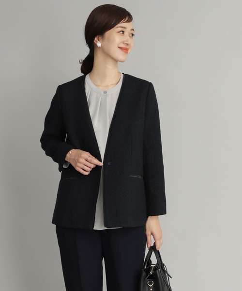 URBAN RESEARCH DOORS ノーカラージャケット M URBAN RESEARCH DOORS（アーバンリサーチドアーズ） ノーカラー