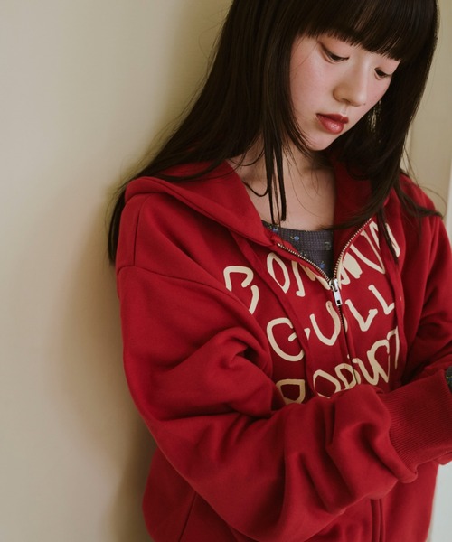 common gull products. ジップアップパーカー SMALL 杢グレー