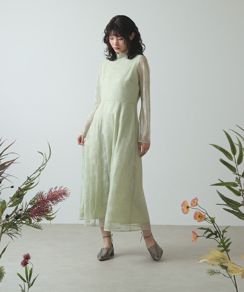 「Kana」 長袖ワンピース S グリーン レディース_画像4
