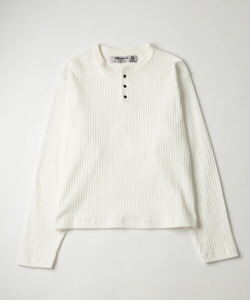 ヘンリーネック tシャツ 「Sourcream」針抜きパールボタンヘンリートップス「2026AW」 レディース メンズ | Sourcream | 04