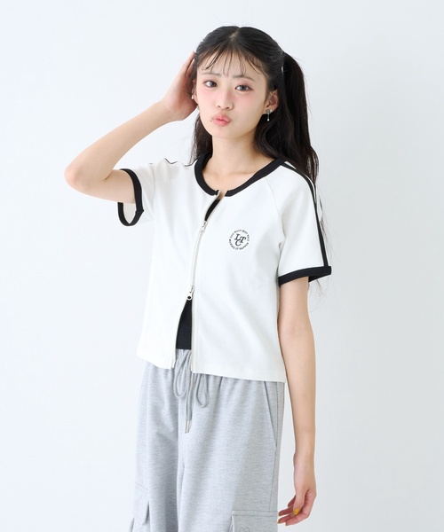 LOVETOXIC tシャツ 「LTXC/抗菌防臭」タンクつきラインジップ半袖