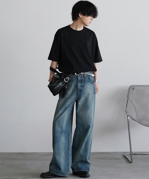 「WYM LIDNM」 デニムパンツ M ライトインディゴブルー メンズ_画像6