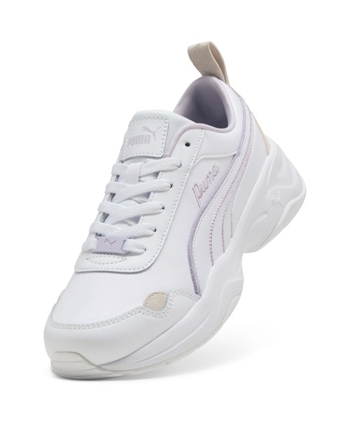 「PUMA」 ローカットスニーカー 24.0cm ホワイト×ピンク レディース_画像2