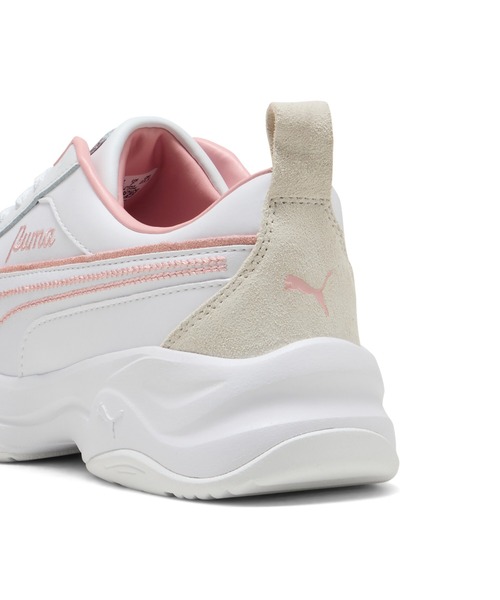 「PUMA」 ローカットスニーカー 24.0cm ホワイト×ピンク レディース_画像4