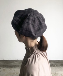 COMMON WARE 帽子 ベレー帽 Aurelia:チェック柄ベレー帽