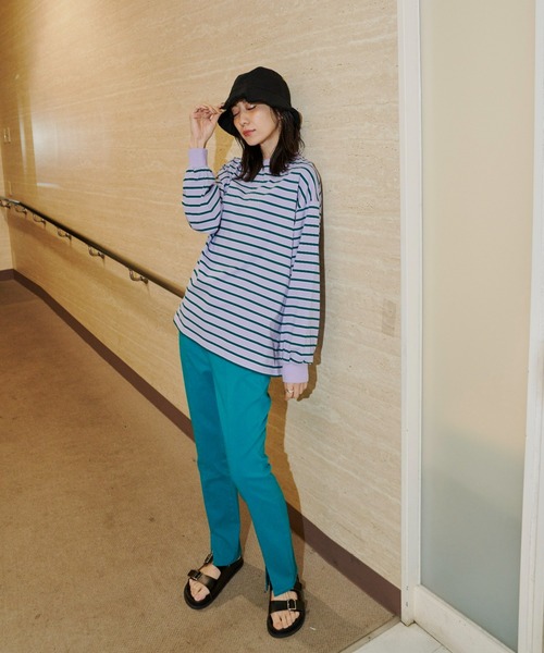 Auntie Rosa Holiday tシャツ Tシャツ マルチボーダーBIGロンT