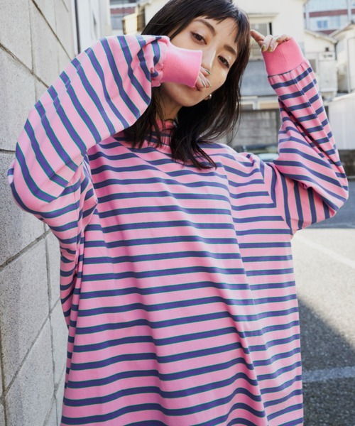 HOLIDAY ビックカラーロンT サイドスリットビッグロンT｜WOMEN｜250HSX80-454B｜AZUL BY