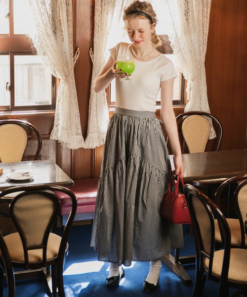 BONLECILL（ボンルシール） スカート アシメギャザーデザイン フレア