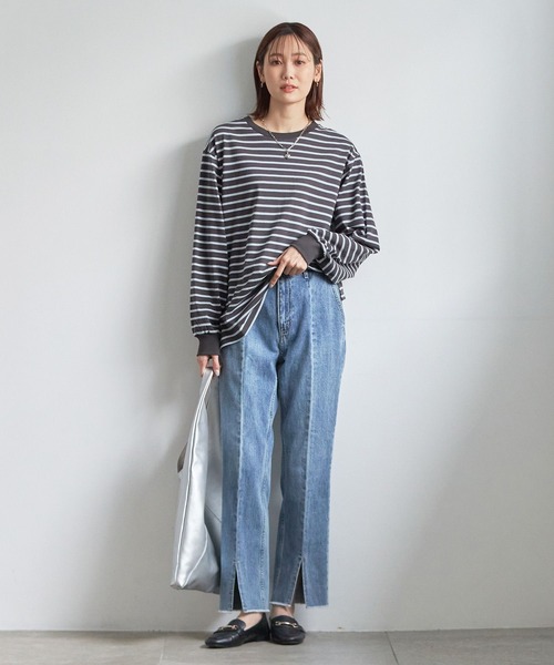 GLOBAL WORK（グローバルワーク） tシャツ Tシャツ ヘビロッTEE袖ふわ