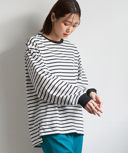 GLOBAL WORK（グローバルワーク） tシャツ Tシャツ ヘビロッTEE袖ふわ