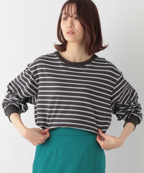 GLOBAL WORK tシャツ Tシャツ ヘビロッTEE袖ふわ長袖/163481