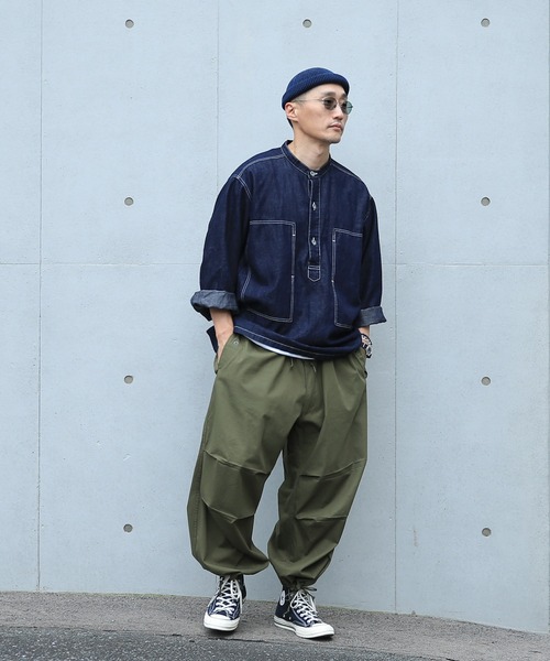 HOUSTON（ヒューストン） カーゴパンツ HOUSTON 10084 POPLIN SNOW