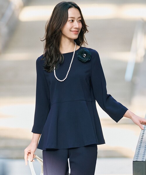 23区（ニジュウサンク） ブラウス シャツ 「洗える」トリアセダブル