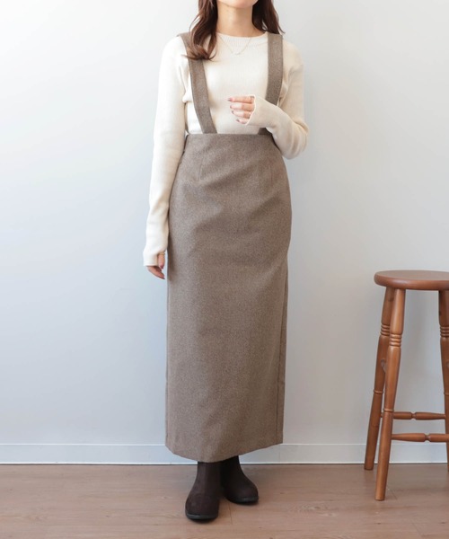 mil（ミル） スカート 「150cm前後の小柄さんサイズ」サスペンダー2way