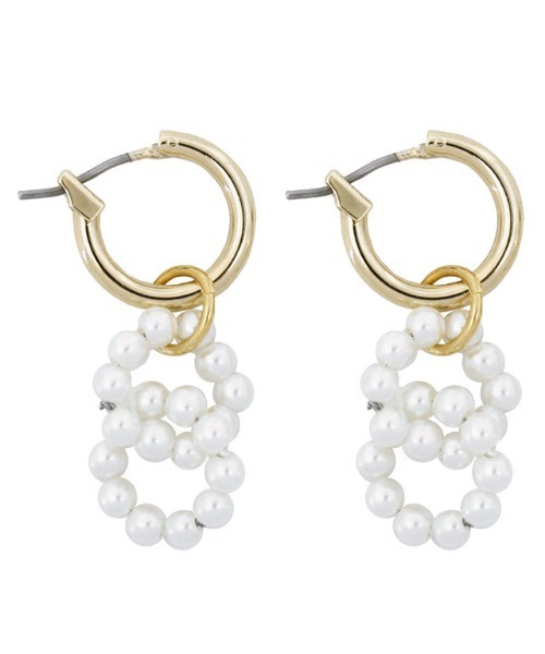 Pierrot ピアス 2wayパールモチーフフープピアス レディース