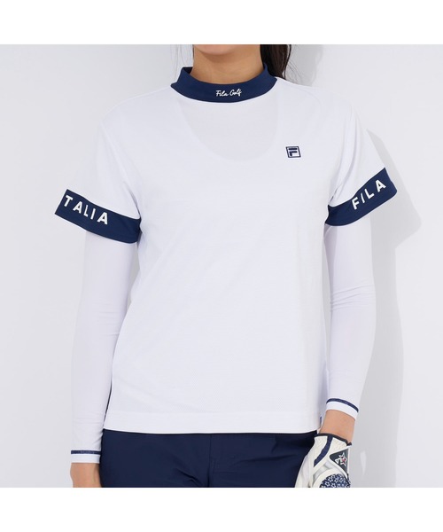 FILA GOLF フィラ　ゴルフ　ロゴ柄　長袖シャツ　748-507 FILA GOLF tシャツ GOLF/フィラゴルフ ゴルフウェア ブランド