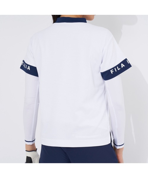 ポロシャツ ポロ FILA GOLF/フィラ ゴルフ ゴルフウェア ブランド ロゴ UVカット 吸汗速乾 エコ 切替 ハーフボタンダウン 半袖 シャツ FILA GOLF ポロシャツ ポロ GOLF/フィラ ゴルフ ゴルフウェア