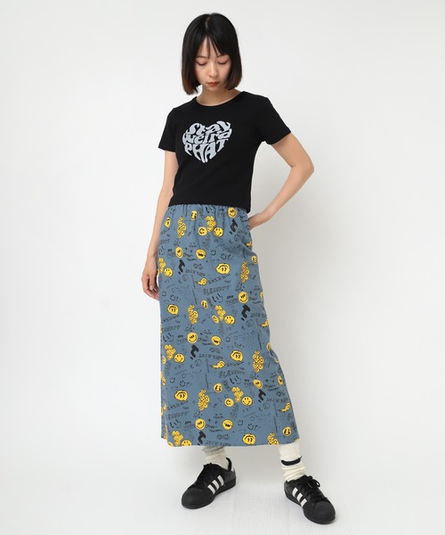 tシャツ M2241 ＦＩＲＥ　ＨＥＡＲＴフライスミニＴ レディース M2241 FIRE HEARTフライスミニT(M ブラック): トップス - RNA