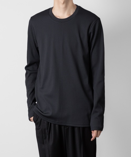 ATTACHMENT PE ストレッチリブ スリムフィットL/S TEE ATTACHMENT（アタッチメント） tシャツ PE ストレッチリブ スリム