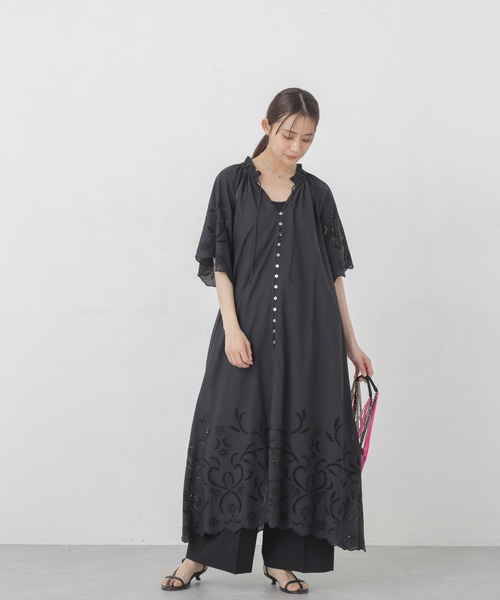 NANO universe（ナノ・ユニバース） ワンピース インドシフリー刺繍