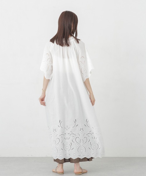 NANO universe（ナノ・ユニバース） ワンピース インドシフリー刺繍