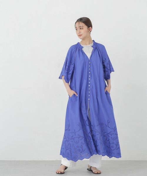 NANO universe（ナノ・ユニバース） ワンピース インドシフリー刺繍