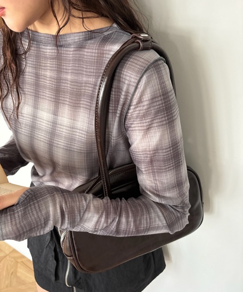 Birthday room tシャツ シアーチェックカットソー / sheer