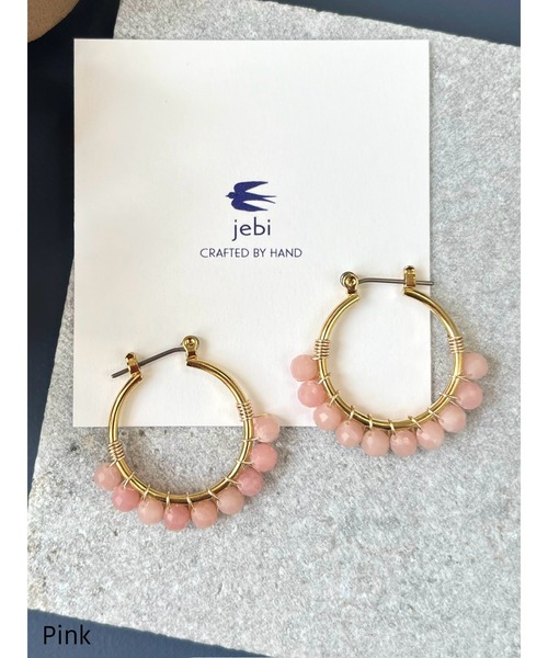 TONE ピアス 「jebi」「jebi」天然石のフープピアス（チタン