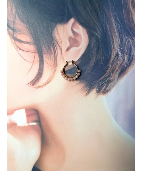 TONE ピアス 「jebi」「jebi」天然石のフープピアス（チタンポスト