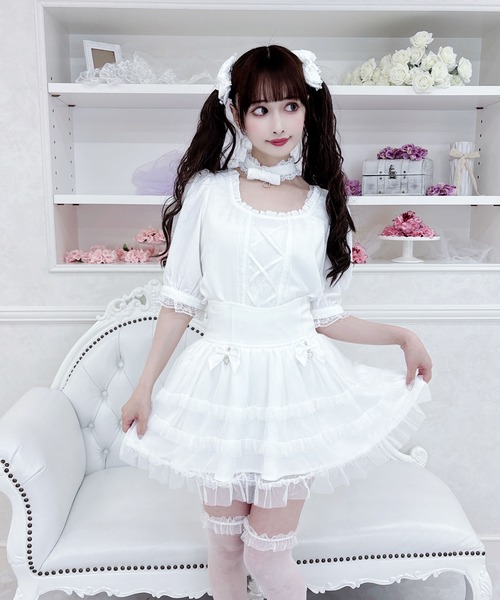 スカート トリプルチュールフリルスカパン レディース  