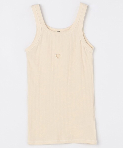 ベースレンジ　baserangeコットン タンクトップ Sサイズ ホワイト BASERANGE HEART TANK（タンクトップ）｜BASERANGE（ベース